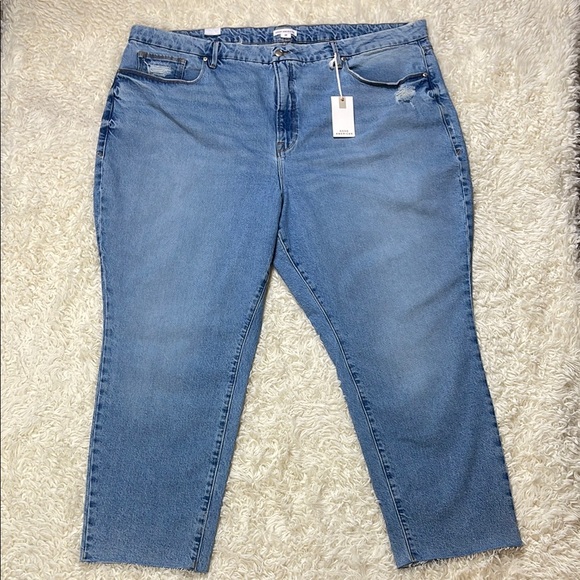 NEW Good American
Good Legs High-Rise Stretch Straight Ankle Jeans - Picture 2 of 8
